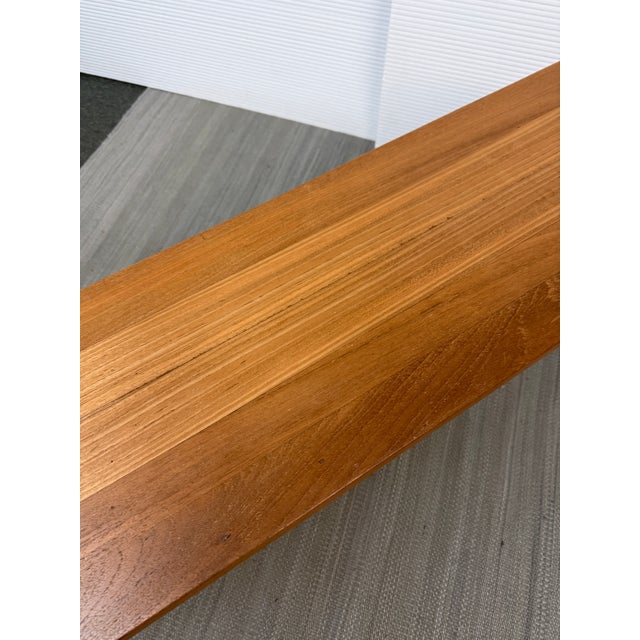 Brown Rustic Modern Reclaimed Teak Bench For Sale - Image 8 of 13