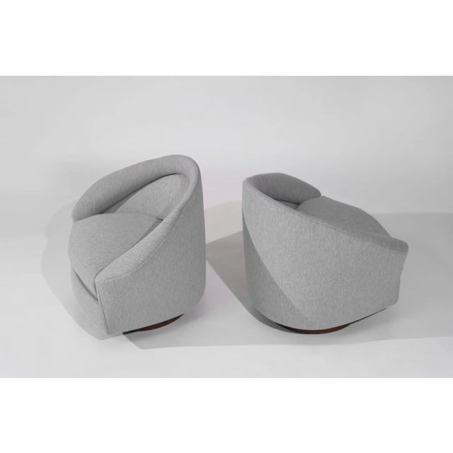 Wood Set of 2 Swivel Tilt Lounge Chairs by Adrian Pearsall, Circa 1950s For Sale - Image 7 of 12