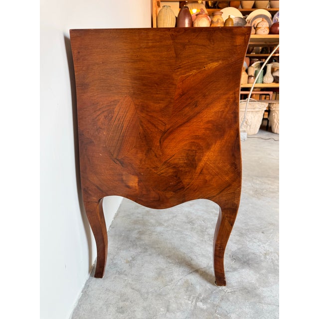 Wood Vintage Hollywood Regency Style - Burlwood Lowboy Chest of Drawers For Sale - Image 7 of 12