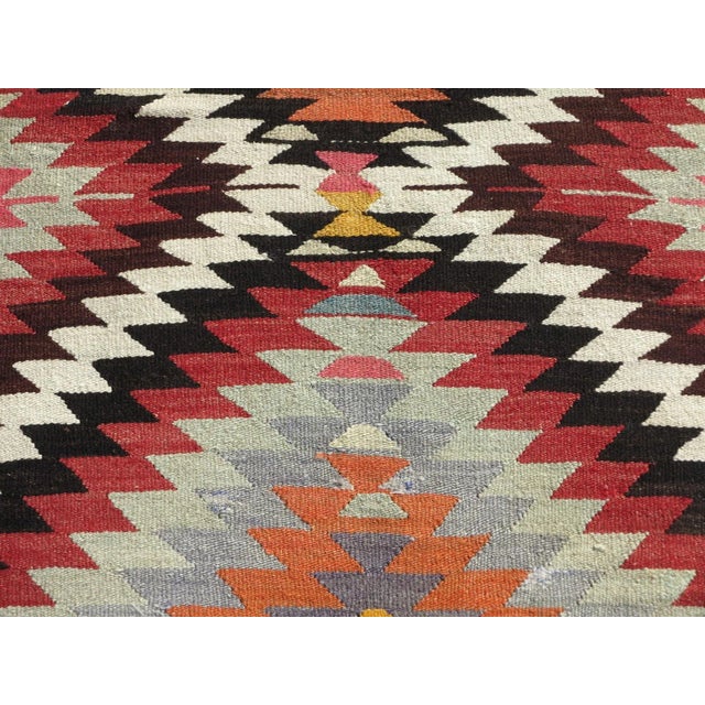Mid 20th Century Turkish Anatolian Kilim Rug-5’7’x9’6" For Sale - Image 10 of 13