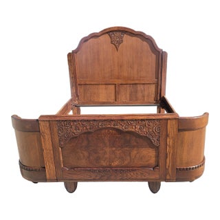 Queen 1920s French Art Deco Bed For Sale