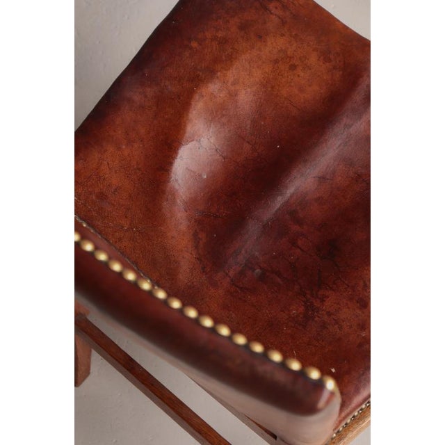 Red Chair in Oak and Nigerian Goat Leather by Kaare Klint for Rud. Rasmussen, 1937 For Sale - Image 14 of 18
