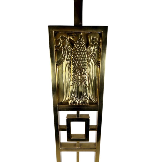 Late 20th Century Late 20th Century The Republic Lamp in Brass With Shade For Sale - Image 5 of 12