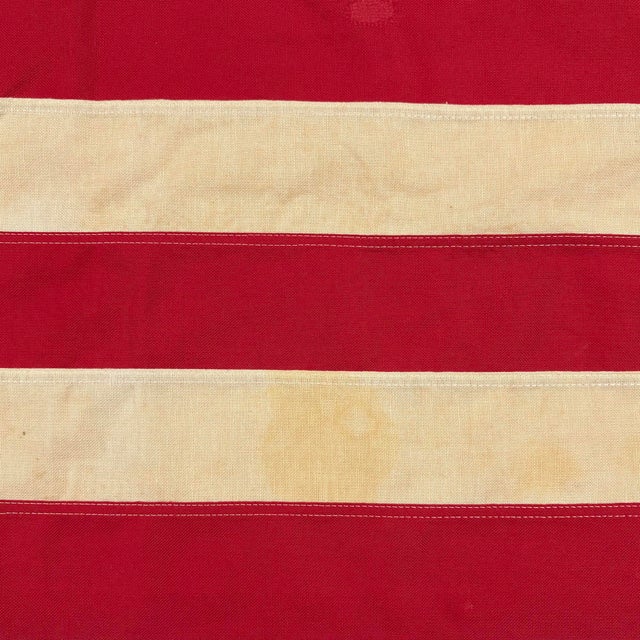 Vintage Cotton Embroidered American Flag For Sale - Image 4 of 7