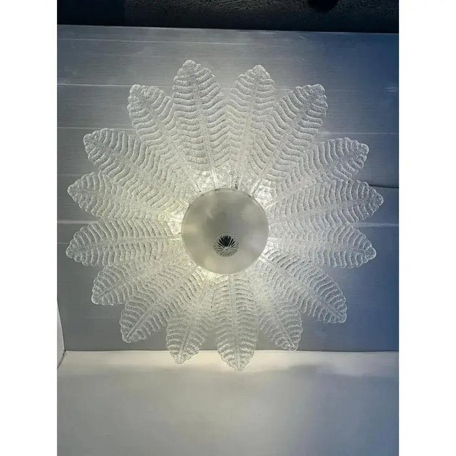 Lot of 2 , a pair , Murano Style Glass Sputnik Chandelier Flush Mount, Mazzega Zuccheri Venini Barovier Style Impressive...