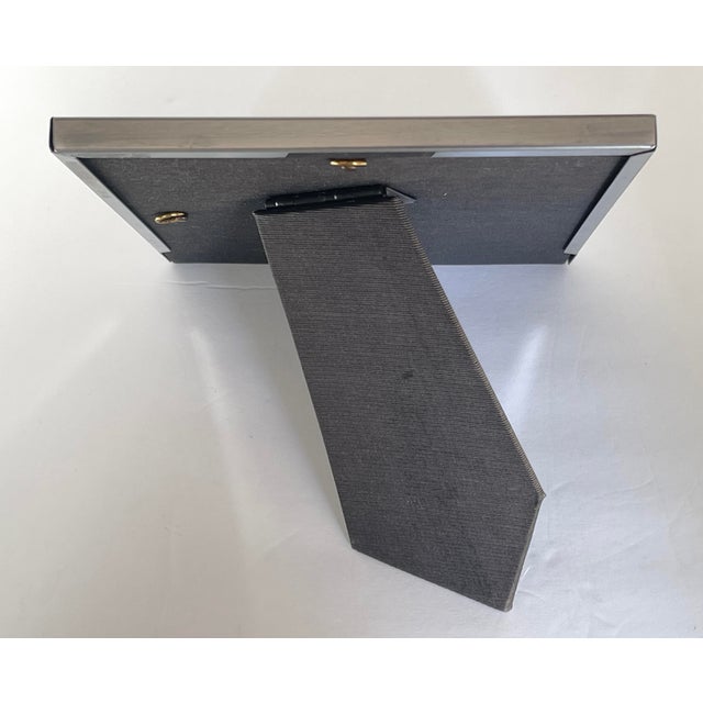 Italian 1970's Steel and Brass Picture Frame For Sale In Jacksonville, FL - Image 6 of 7