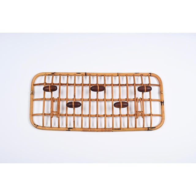 1960s Italian Coat in Bamboo and Rattan by Olif Von Bohr, 1960s For Sale - Image 5 of 18