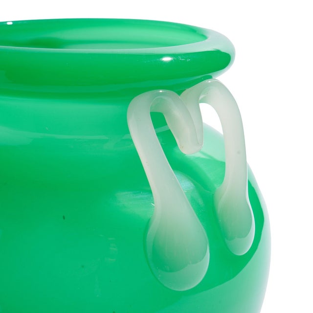 Glass Large Jade Glass Amphora by Steuben, C. 1920 For Sale - Image 7 of 11