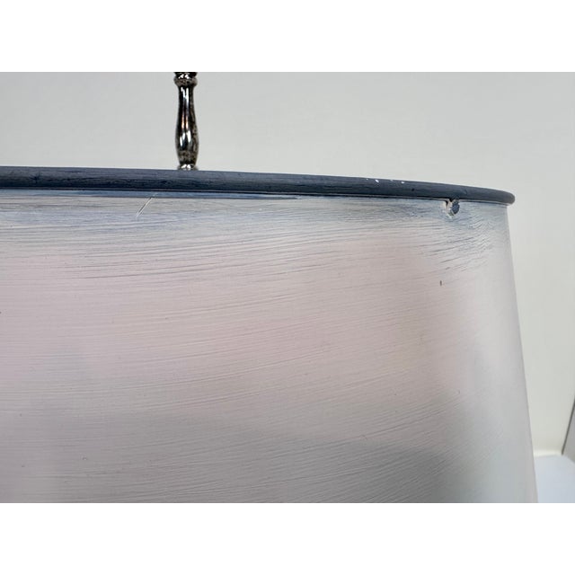 Large Empire-Style Silver-Plated Tuscan Column Table Lamp with Metal Lampshade, France, 1960s For Sale - Image 11 of 18