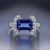 Natural Tanzanite Diamond Ring Size 6.5 14k W Gold 3.89 TCW Certified For Sale - Image 12 of 12