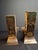 Vintage Mid-Century Eilon Mosaics Hand-Hammered Copper & Holy Land Stone Shofar Candlesticks For Sale - Image 10 of 15