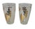 Glass Pair of Mid 20th Century Libbey Tumblers Frosted Water Glasses in Gold Leaf Pattern For Sale - Image 7 of 7