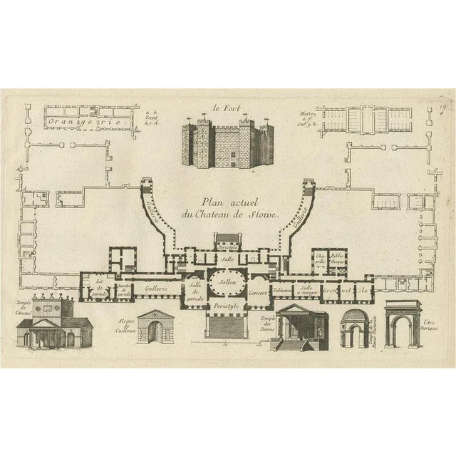 Le Rouge, The Stowe House in Stowe, Buckinghamshire, England, 1785, Print For Sale - Image 6 of 6