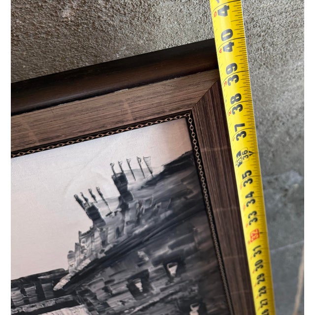 1930s Caroline Burnett Hand Painted Oil Painting on Canvas, Signed For Sale - Image 9 of 9