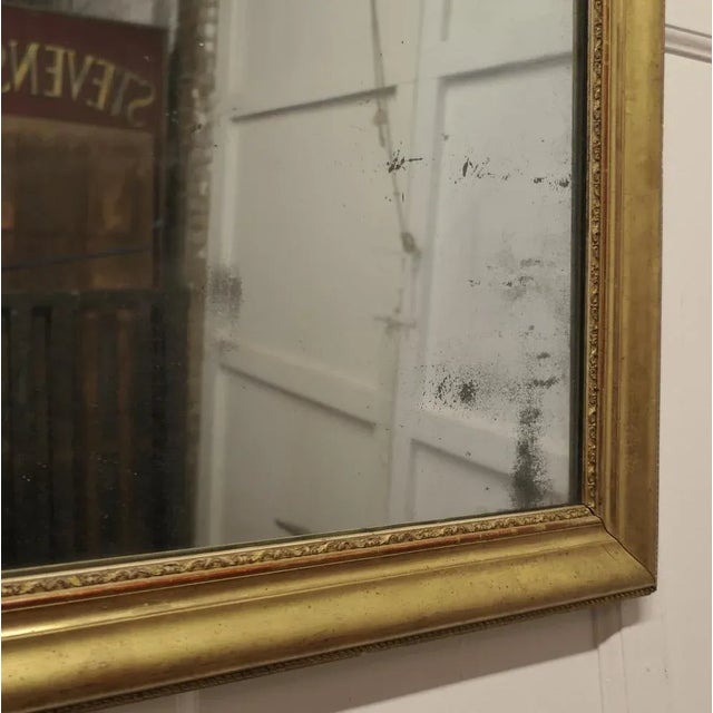 Vintage Rectangular Gilt Mirror For Sale - Image 4 of 7