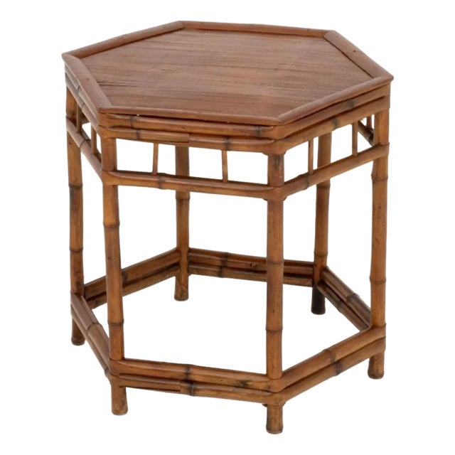 Bamboo Hexagonal Occasional Table For Sale