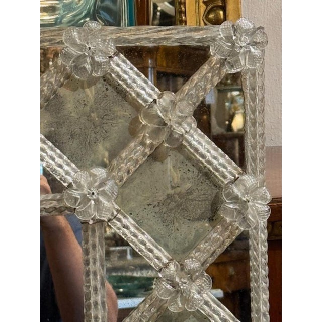 1940s Murano Lattice Mirror For Sale - Image 5 of 8
