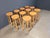 Alpine Style Chalet Stools in Wood, 1970s, Set of 9 For Sale - Image 9 of 14