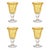 2020s Antibes 4-Piece Set Wine Glasses, Yellow For Sale - Image 5 of 5