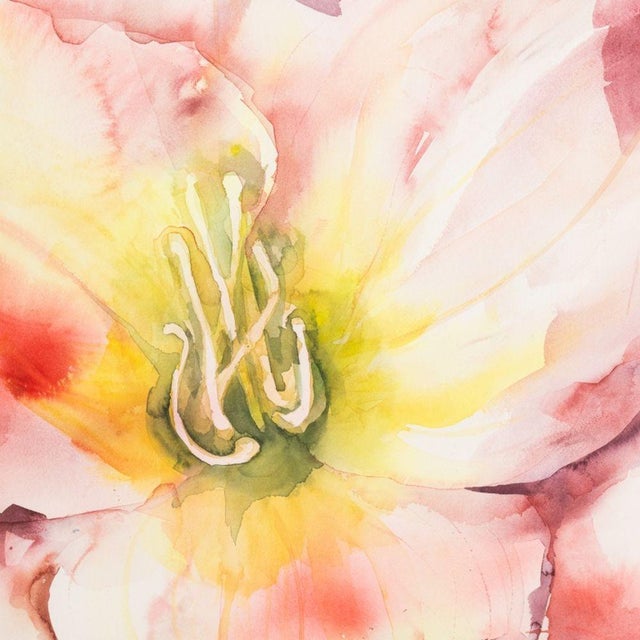 Contemporary Nancylee C. Schwartz "Big Lily" Watercolor For Sale - Image 3 of 7