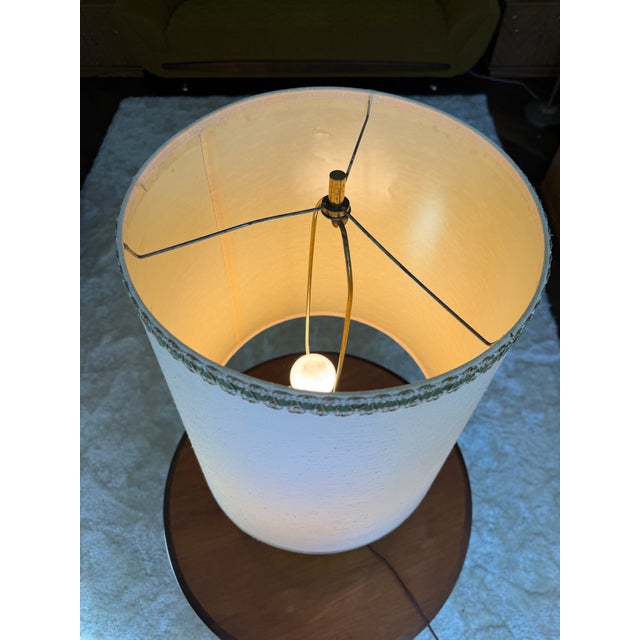 Hollywood Regency Vintage Hollywood Regency Olive Blown Glass Table Lamp For Sale - Image 3 of 5