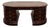 Large Classic English Oval Desk For Sale