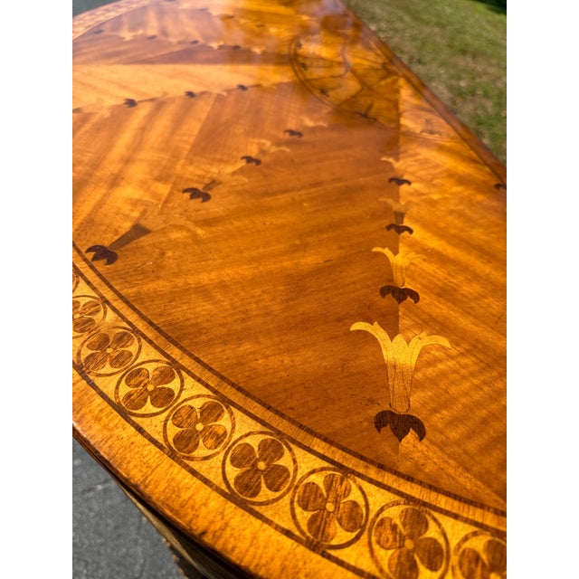 Brass 19th Century Small Neoclassical Giltwood Demi-Lune Console Table For Sale - Image 8 of 10