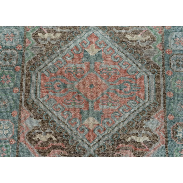Early 21st Century Turkish Oushak Rug 2'11" x 14'2" #20017 For Sale - Image 5 of 8