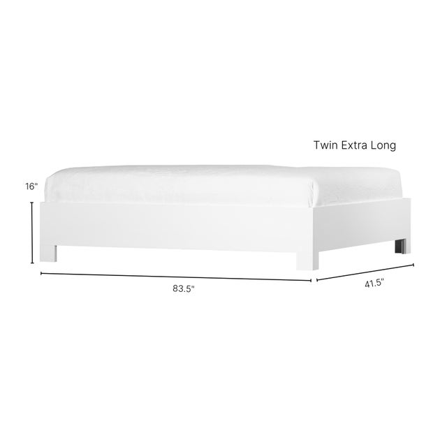 Finn Platform Bed Twin Extra Long - Pool Blue For Sale - Image 9 of 12