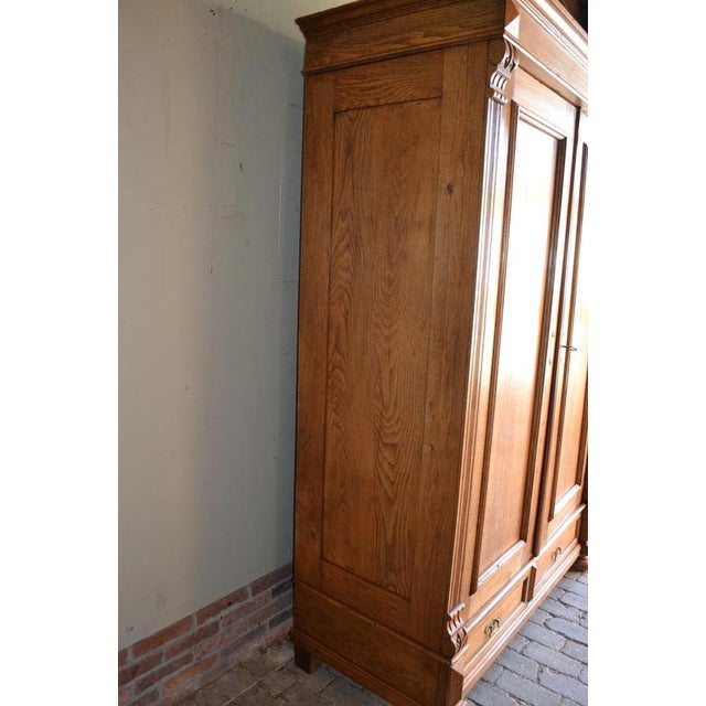 Brown Antique Oak Wooden Cabinet For Sale - Image 8 of 10