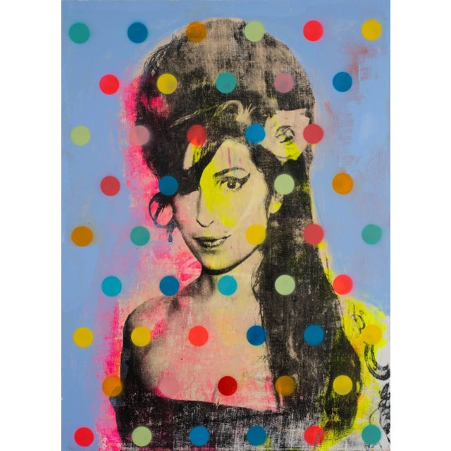 Amy Winehouse Portrait Painting by Dane Shue For Sale