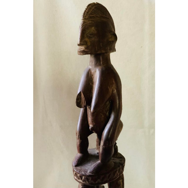 1900s African Carved Wood Totem Caryatid Sculpture For Sale - Image 6 of 6