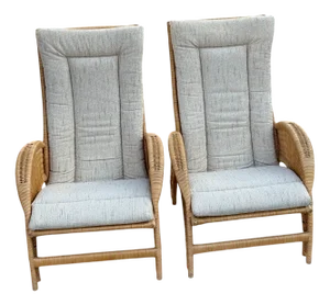 Set of Vintage Wicker Chairs