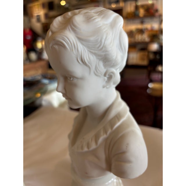Set of 2 Japanese Made, Hand Painted Porcelain Mini Busts For Sale - Image 11 of 12