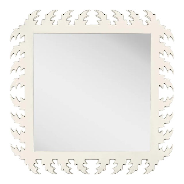 Fleur Home Audubon Square Mirror in Swiss Coffee, 38x38 For Sale