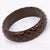 Brown Cocoa Brown Bakelite Bracelet Bangle with Pineapple Carving For Sale - Image 8 of 8