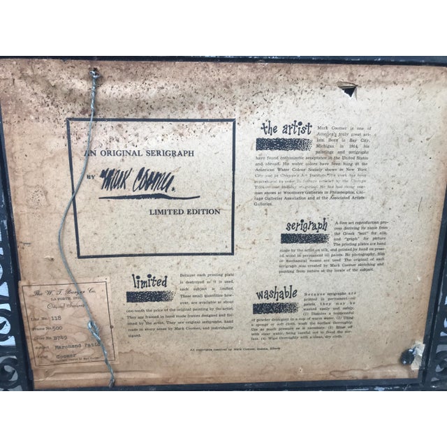 Wood Mark Coomer, Iconic Scenes of Famous New Orleans Porches, Original Limited Edition Framed Serigraphs - Set of 3 For Sale - Image 7 of 9