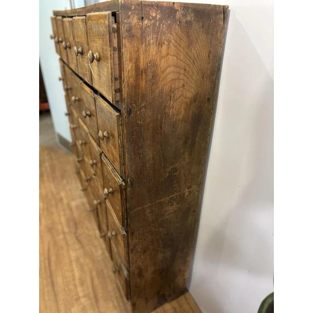 Metal Antique Bank of Shop 25 Drawers For Sale - Image 7 of 18