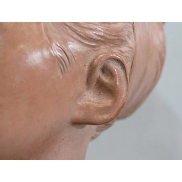 Terracotta Bust of Louise Brongniart After Houdon, 1900 For Sale - Image 10 of 18