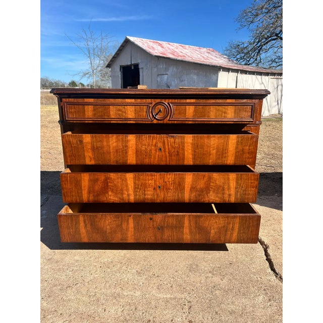 19th Century Louis Philippe Burl Walnut Chest of Drawer / Commodes For Sale - Image 10 of 11