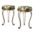 1940s Pier Luigi Colli Style Brass Stools - Set of 2 For Sale