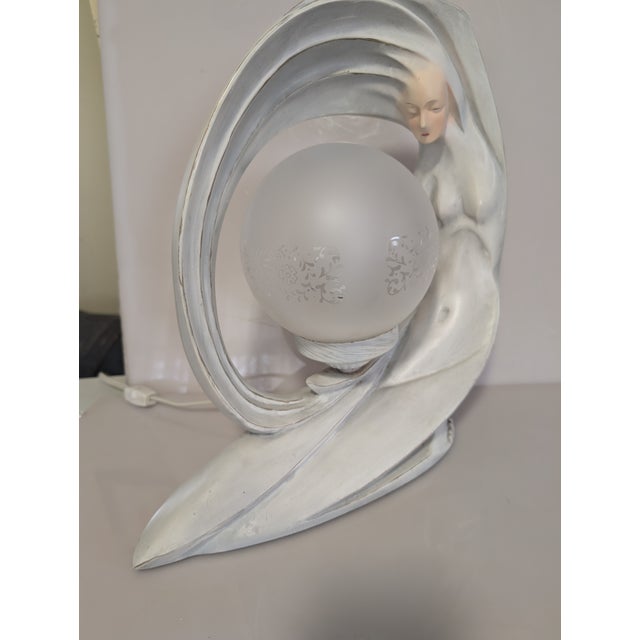 Mid 20th Century Mid 20th Century Art Deco Nude Sculpture Lamp For Sale - Image 5 of 12