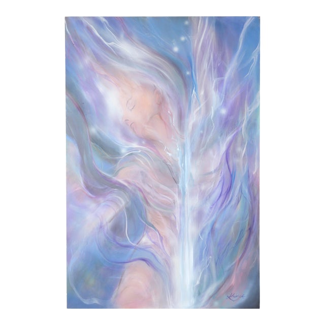 The Cosmic Dream - Visionary Figurative Nude Composition in Acrylic on Masonite by Kimberlee Kuwica For Sale
