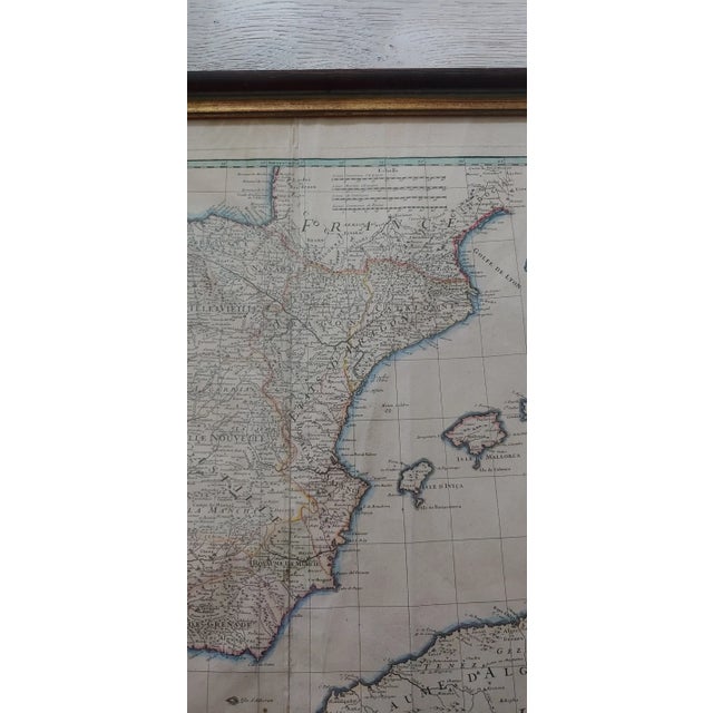 Sky Blue Antique Guillaume De l'Isle L' Espagne 1701 Map For Sale - Image 8 of 12