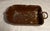Burnt Umber Vintage Enamelware Shallow Dish With Single Handle and Spout Small Feet at Bottom For Sale - Image 8 of 8