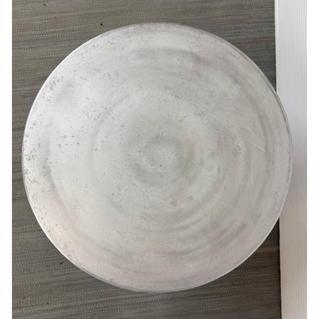 2010s Sculptural Stacked-Sphere Metal Pedestal Side Table For Sale - Image 5 of 12