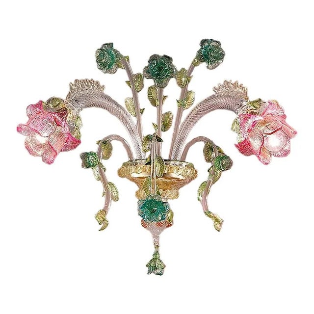 Floreal Murano Glass Wall Sconce by Simoeng For Sale - Image 6 of 6