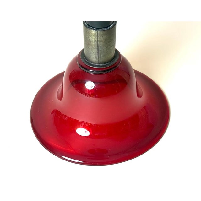 Art Glass Murano Ruby Red Floor Vase, Italy, 1960s For Sale - Image 13 of 18