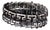 Late 20th Century Authentic Roberto Coin Cobra 1.78ct Diamond & Black Enamel Bracelet in Solid 18k White Gold For Sale