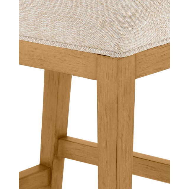 Currey & Company Currey & Company Santos Sea Sand Bar Stool, Liller Malt For Sale - Image 4 of 10